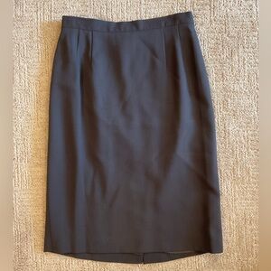 🇮🇹 🩶 Giorgio Armani Le Collezioni Vintage Gray Lined Pencil Skirt 100% Wool Sz 4